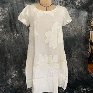 Anthrpologie Maeve floral embroidered swim dress